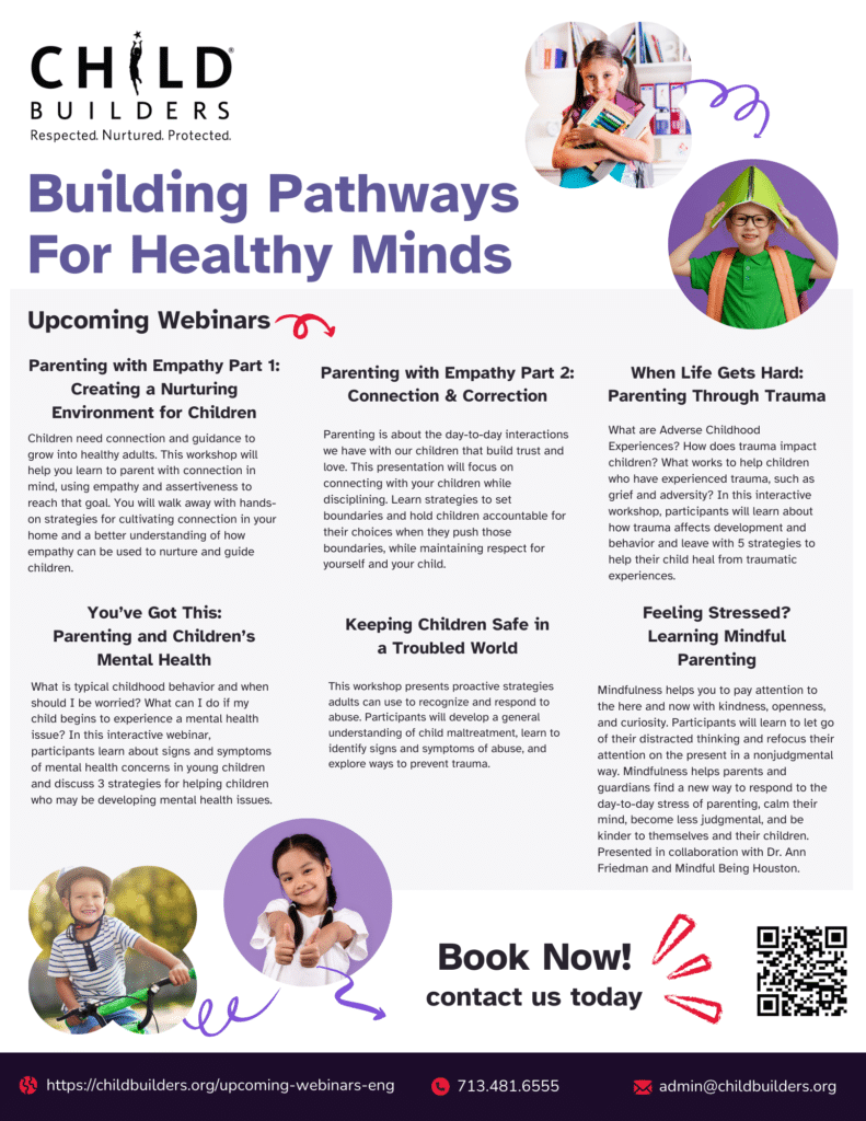 Building Pathways for Healthy Minds Workshop Offerings for Parents and Caregiver