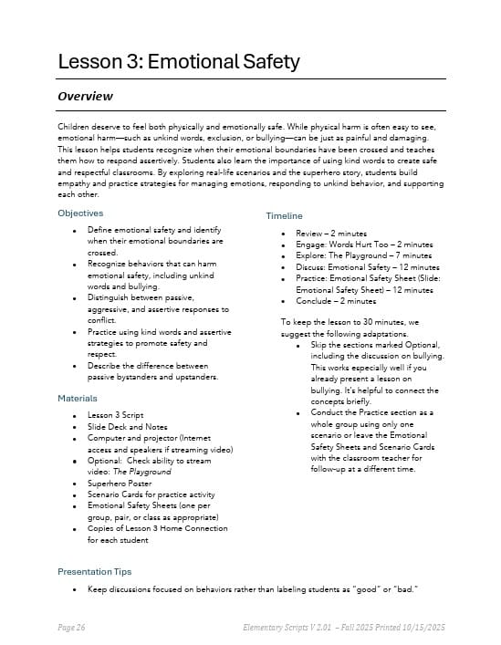 4SEF Lesson 3 Preview